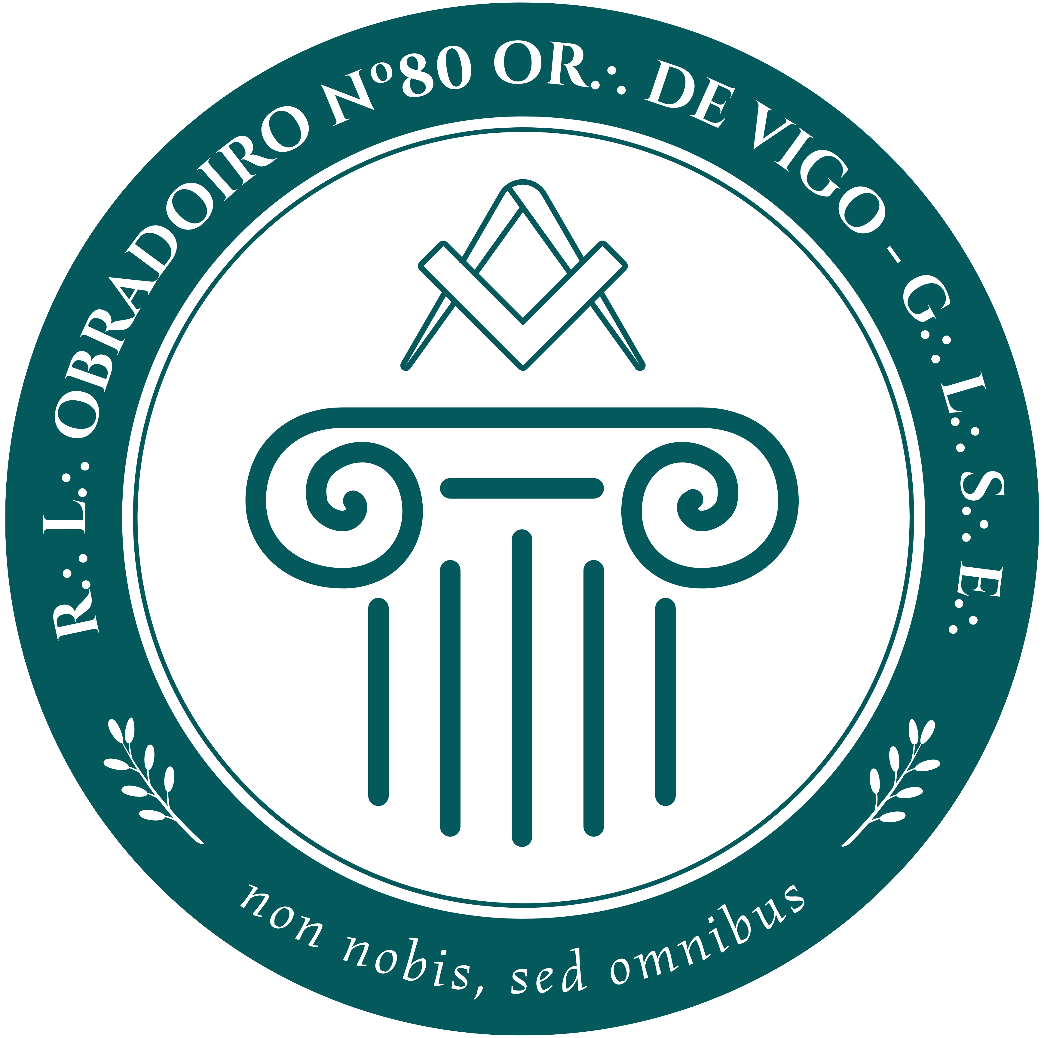 Emblema oficial de la Respetable Logia Obradoiro Nº80 en Vigo
